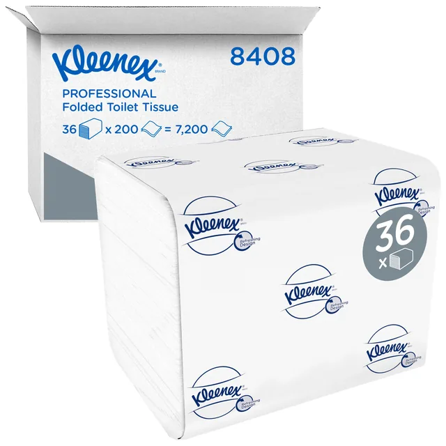 Toiletpapier Kleenex gevouwen 2laags 110x186mm wit