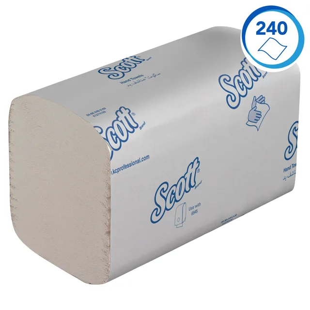 Handdoek Scott Essential 1laags 200x318mm wit