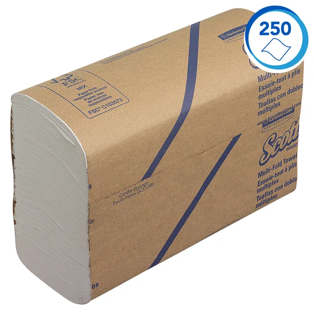 Handdoek Scott 1laags 203x240mm wit