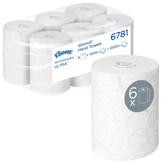 Handdoekrol Kleenex Ultra Slimroll 2laags 100m wit