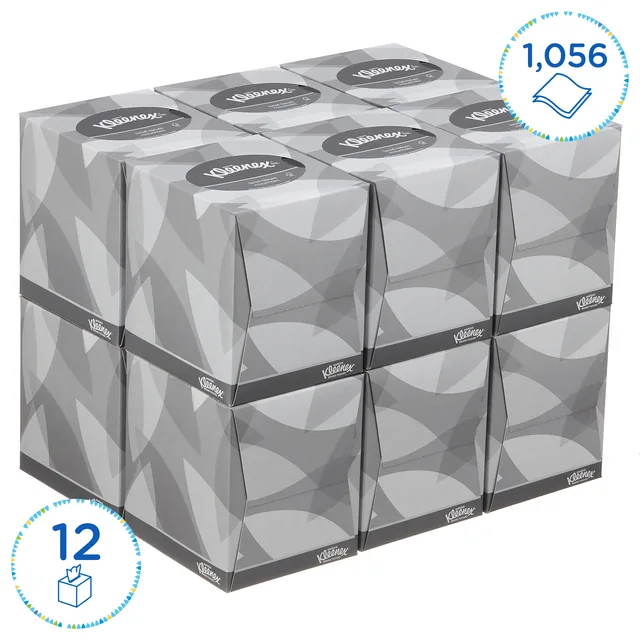 Facial tissues Kleenex kubus 2laags 88 vel wit
