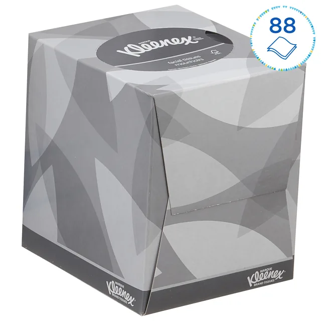 Facial tissues Kleenex kubus 2laags 88 vel wit