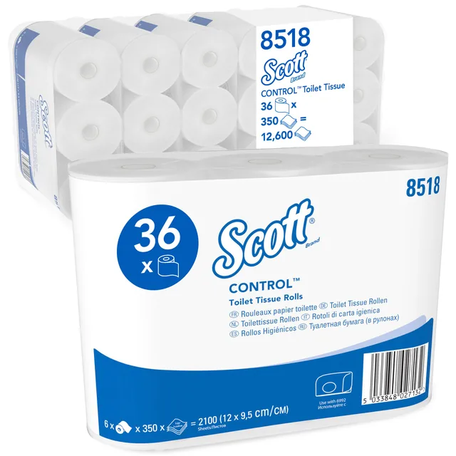 Toiletpapier Scott Control 3laags 350 vel wit