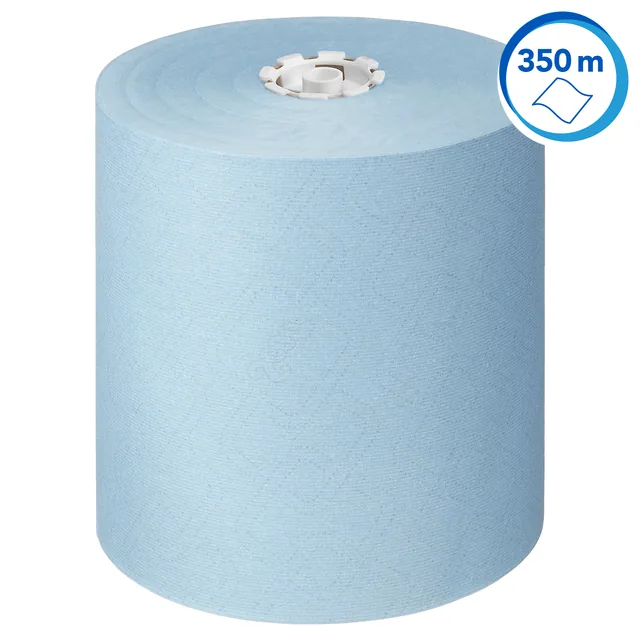 Handdoekrol Scott 1laags 350m blauw