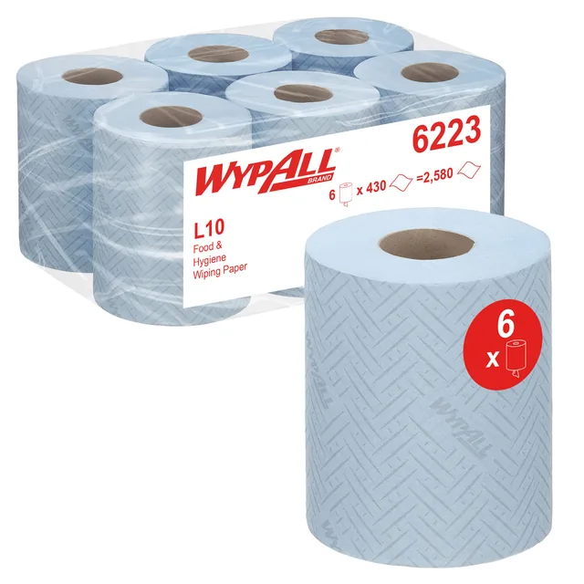 Poetspapier WypAll L10 GeneralClean blauw 6223