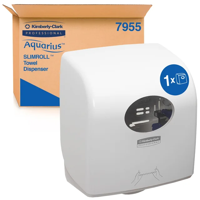Handdoekroldispenser Kimberly Clark Slimroll wit