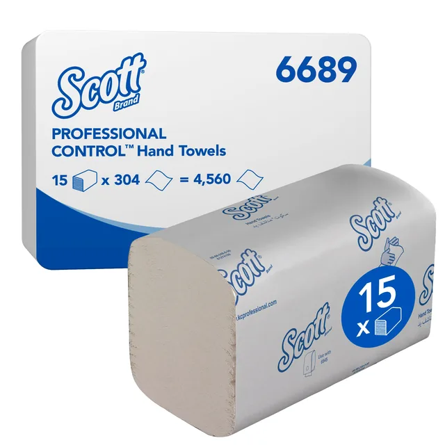 Handdoek Scott Control 1laags 200x210mm wit