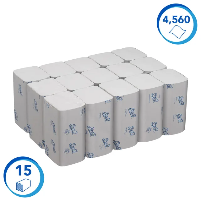 Handdoek Scott Control 1laags 200x210mm wit