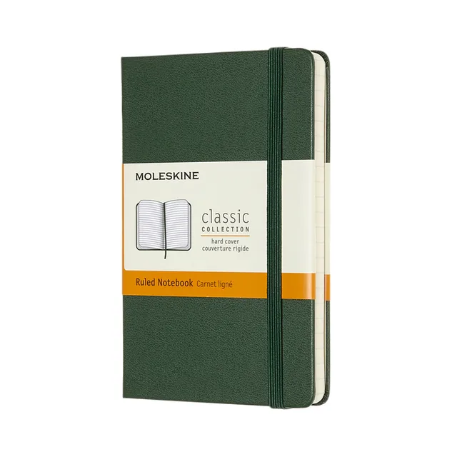 Notitieboek Moleskine pocket 90x140 ln hc myrt gn