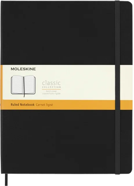 Notitieboek Moleskine XL 190x250 ln hc zw