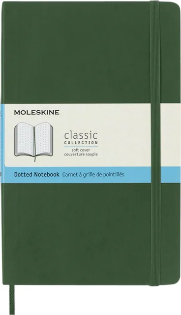 Notitieboek Moleskine large 130x210 dot sc myrt gn
