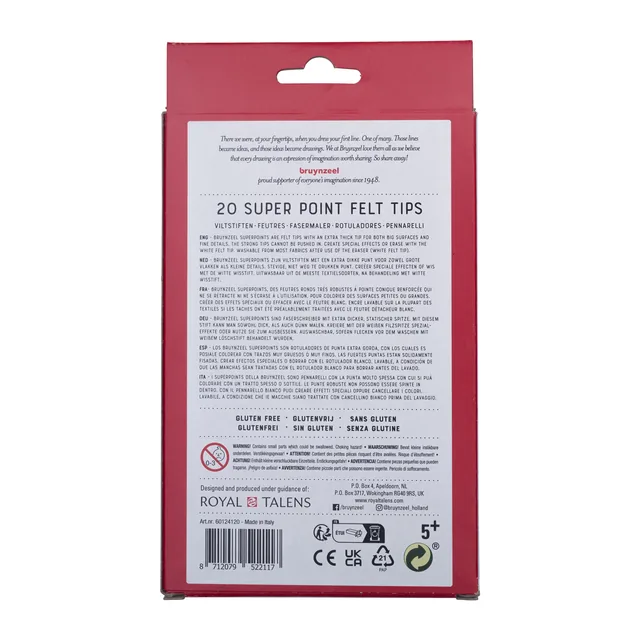 Viltstift Bruynzeel Kids Super Point ass 20st
