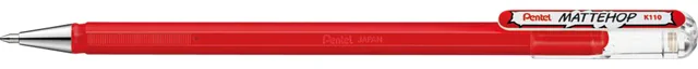 Gelschrijver Pentel K110 Mattehop M rood