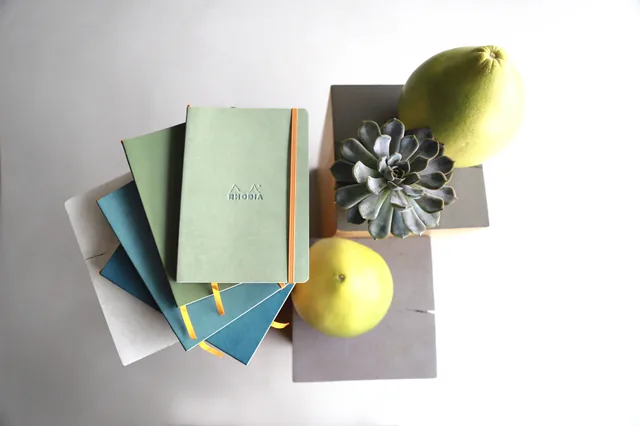 Schrijfblok Rhodia A6 lijn 80vel 80gr oranje