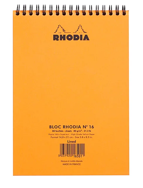 Spiraalblok Rhodia A5 lijn 160pag 80gr or