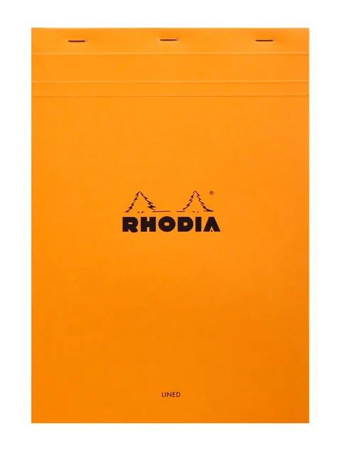 Schrijfblok Rhodia A4 lijn 80vel 80gr or