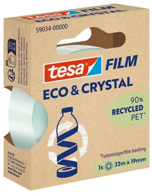 Plakband Tesa eco crystal 59034 19mmx33m tr