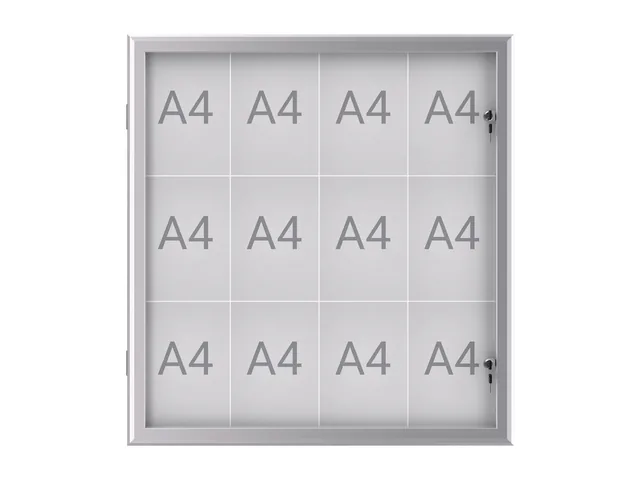 Buiten- binnenvitrine MAULexcite 12xA4 slot