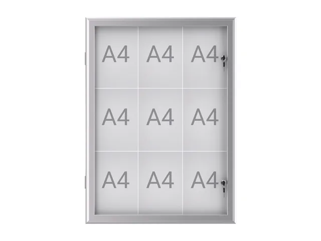 Buiten- binnenvitrine MAULexcite 9xA4 slot