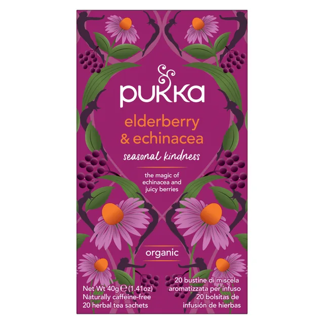 Thee Pukka elderberry en echinacea 20 zakjes