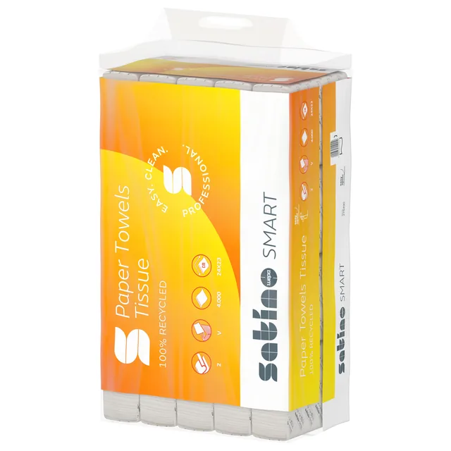 Handdoek Satino PT3 Smart 2laags 240x230mm wit