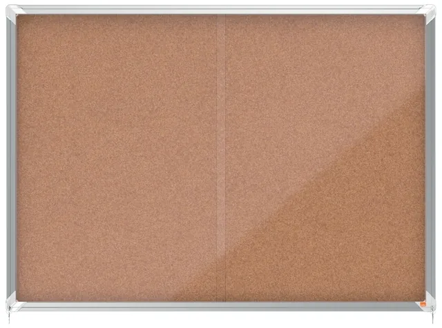 Vitrinekast Nobo binnen Premium Plus kurk 18xA4