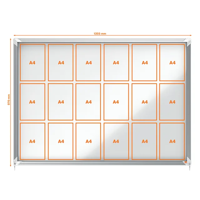 Binnenvitrine Nobo Premium Plus 18xA4 schuifdeur