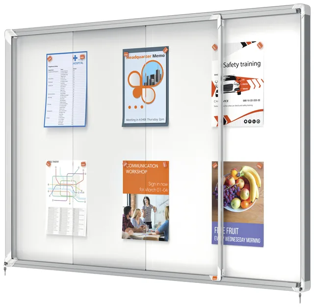 Binnenvitrine Nobo Premium Plus 18xA4 schuifdeur