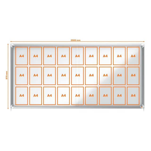 Binnenvitrine Nobo Premium Plus magnetisch 27xA4