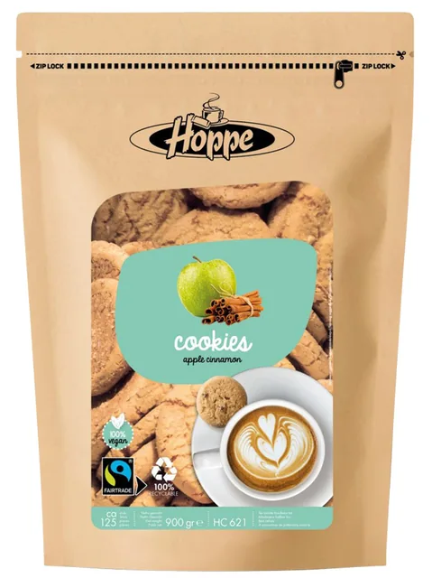 Koekjes Hoppe Cookies fairtrade appel kaneel