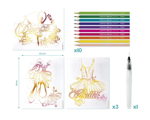 Hobbyset Maped Creativ AquaArt ballet 14delig