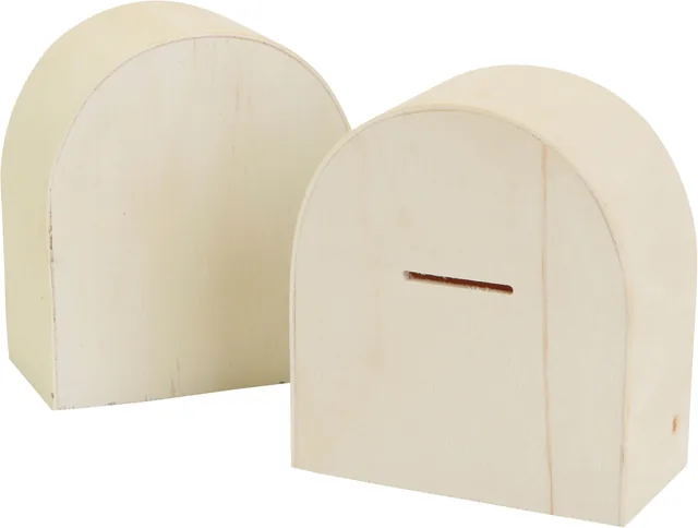 Spaarpot Creativ Company hout 10x9cm