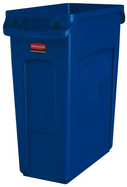 Afvalbak Rubbermaid Slim Jim VT 60L blauw