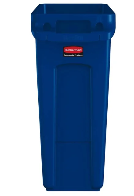 Afvalbak Rubbermaid Slim Jim VT 60L blauw