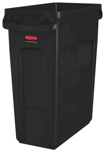 Afvalbak Rubbermaid Slim Jim VT 60L bruin