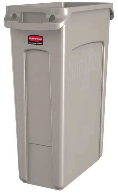 Afvalbak Rubbermaid Slim Jim VT 87L beige