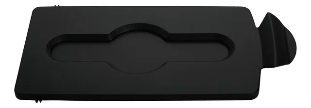 Deksel Rubbermaid Slim Jim RS gesloten zwart