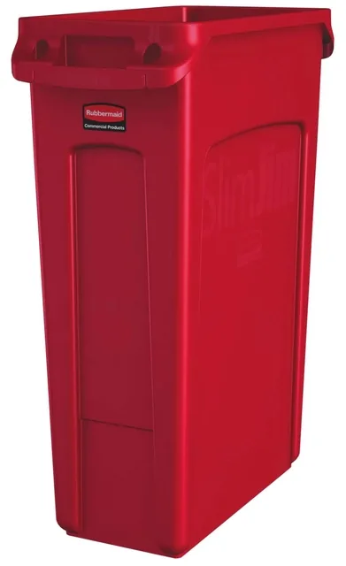 Afvalbak Rubbermaid Slim Jim VT 87L rood