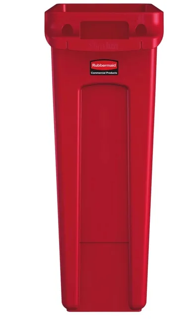 Afvalbak Rubbermaid Slim Jim VT 87L rood