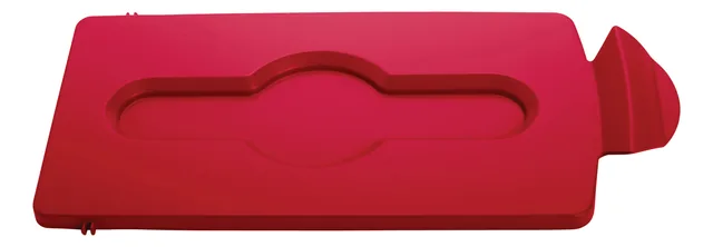 Deksel Rubbermaid Slim Jim RS gesloten rood