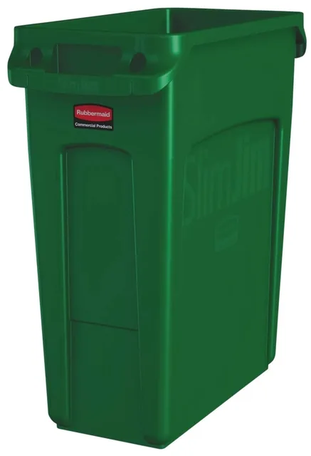 Afvalbak Rubbermaid Slim Jim VT 60L groen