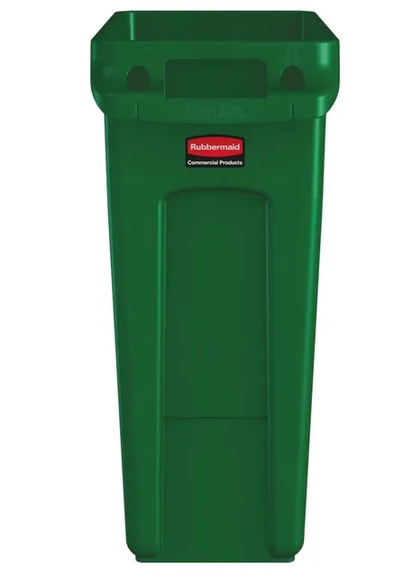 Afvalbak Rubbermaid Slim Jim VT 60L groen