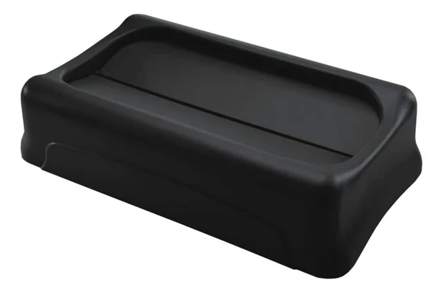 Deksel Rubbermaid Slim Jim VT swingsysteem zwart