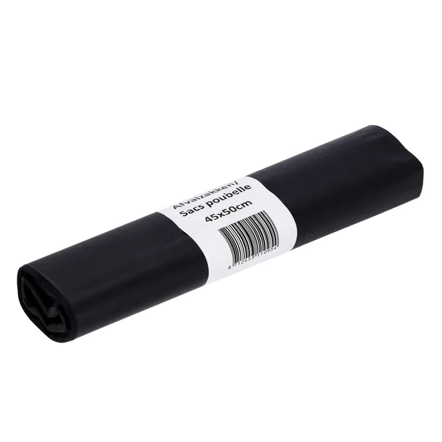 Afvalzak Cleaninq 45x50cm recycled T25 15L zwart