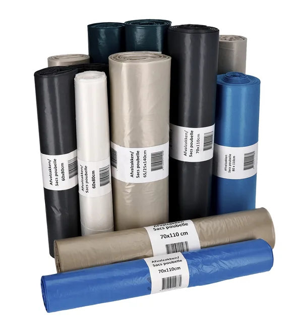 Afvalzak Cleaninq 45x50cm recycled T25 15L zwart