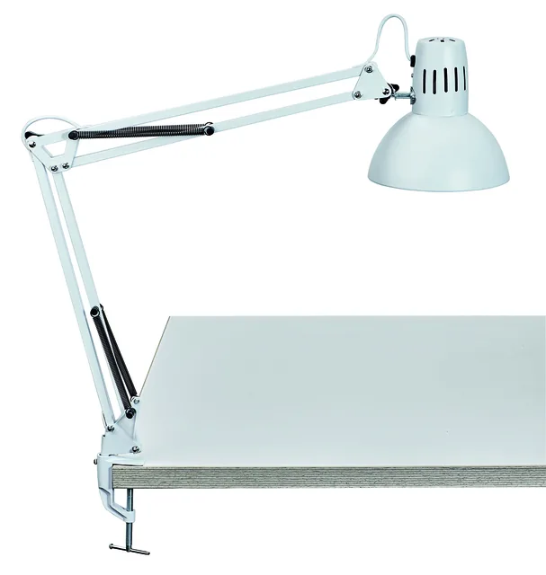 Bureaulamp MAUL Study tafelklem excl.lamp E27 wit