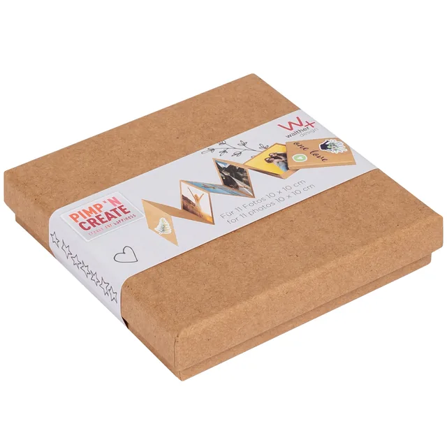 Leporello box walther 11 foto 10x10 kraft