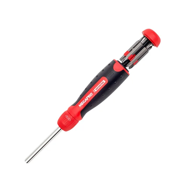 Schroevendraaier Megapro Ratcheting 13 bits zwart