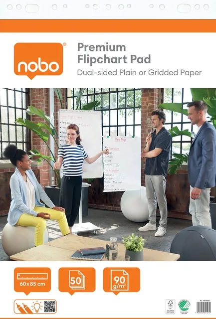 Flipoverpapier Nobo Premium 60x85cm dubbelzijdig