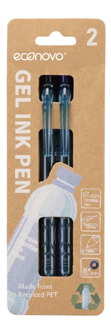 Gelschrijver Econovo 0.7mm blauw en zwart